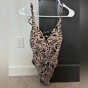 Shade & Shore One Piece Bathing Suit Animal Print